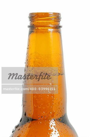 top of the bottle with no cap over white background