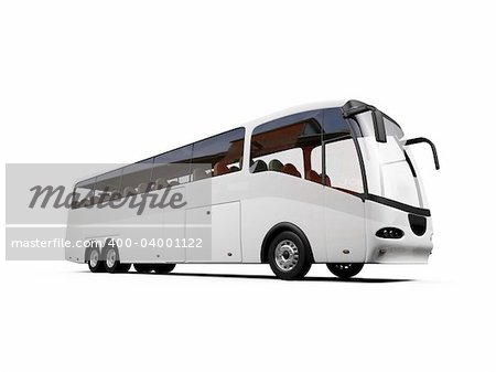 isolated bus on white background