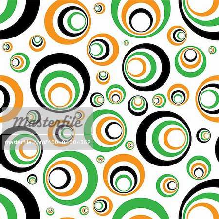 seventies seamless st patricks day background in green and orange