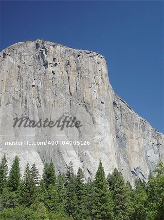 A four thousand foot cliff of glacier carved white granite.