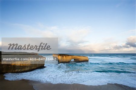 London Arch formation on coastline of Great Ocean Road, Australia.