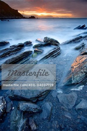 Rocks on the sea of Barrika, Bizkaia (Spain)