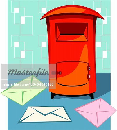 Illustration of a  envelopes for mail