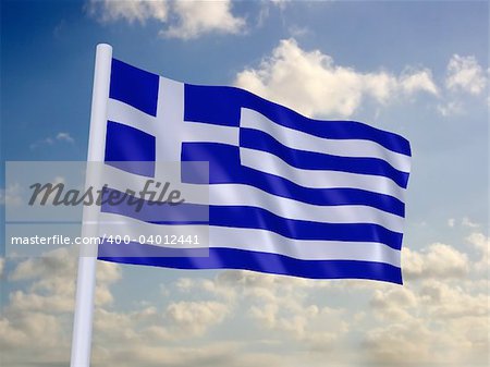 3d rendered illustration of the greek banner