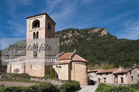 Church of Sant Cristofol (12th Century ) in Beget, La Garrotxa, Catalonia, Spain