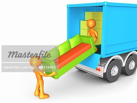Computer generated image - Moving Company .
