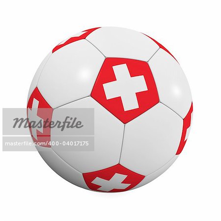 Swiss Soccer Ball - very highly detailed Swiss soccer ball