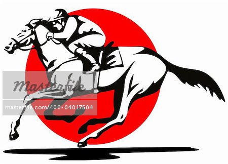 Illustration on the sport of horse racing