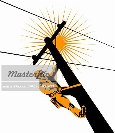 Vector art of a lineman