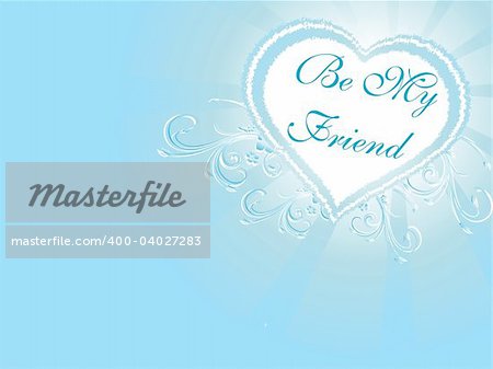 friendship day series with heart and floral, banner 5