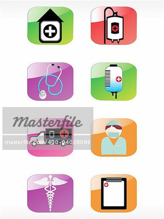 vector medical icon series web 2.0 style set_18