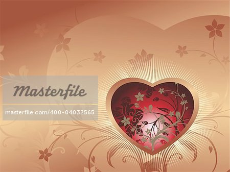 valentine floral vector illustration