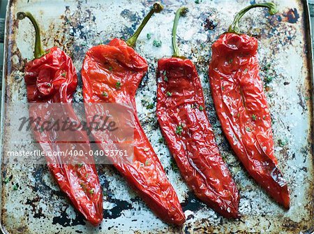 Roasted Romano Peppers