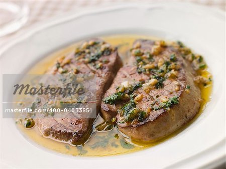 Foie Gras seared in Garlic Butter