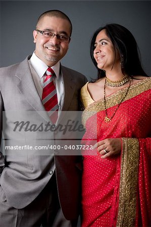 Portrait of a young East Indian couple