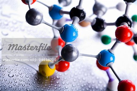 A molecular model represents molecules and their processes.