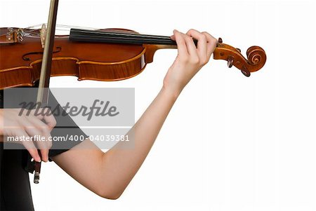 Playing violin