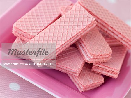 Pink Wafer Biscuits