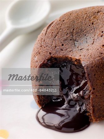 Hot Chocolate Pudding with a Fondant Centre