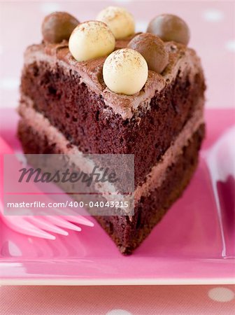 Slice of Chocolate Malteser Cake