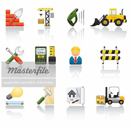 Construction Icon Set. Easy To Edit Vector Image.