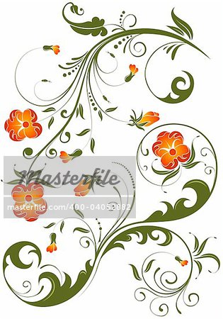 Floral background, element for design, vector illustration