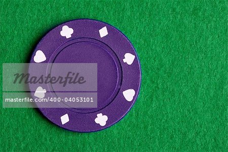 A $500 purple poker chip