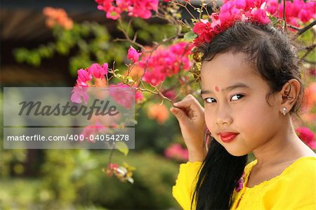 Balinese  Girl In Traditional Dress