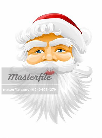 face of Santa Claus vector illustration isolated