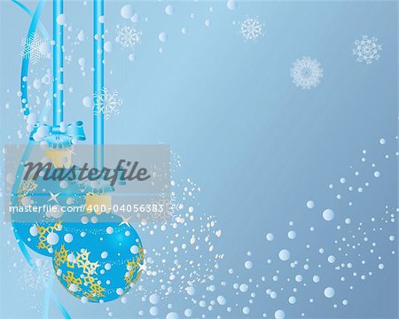 Christmas (New Year) postcard. Vector illustration.