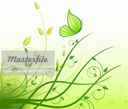 Floral  artistic vector  background illustration