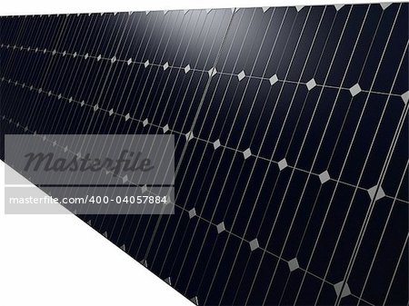 3d rendered illustration of some solar panels