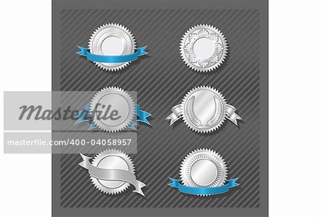 Silver Emblems and Insignia blank templates