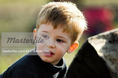 A little boy in the park