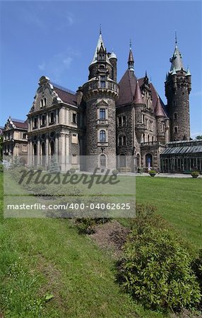 wonderful castle in Moszna, Poland