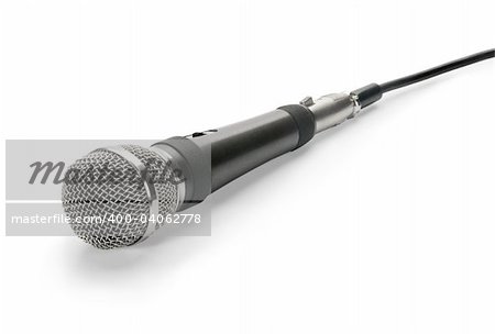 Microphone, isolated on white background.