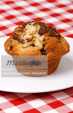 Delicious and freshly made chocolate chips muffin