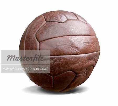 Vintage football. This image contains a clipping path.