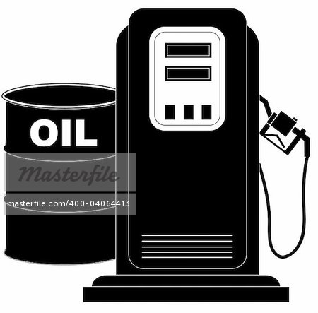 oil barrel supplying the demand of fuel or gas pump