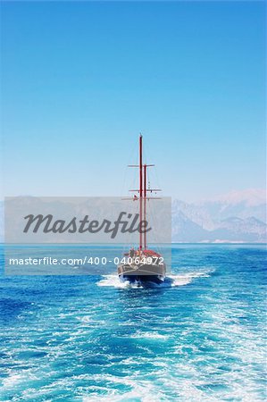 Yacht on the sea, Turkey