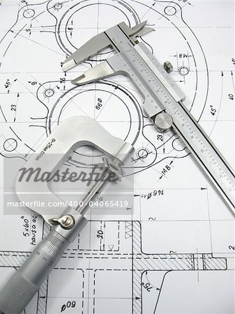 Engineering tools on technical drawing