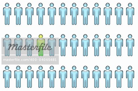Individual With Leadership Qualities on White Background