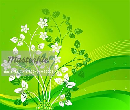 Floral  artistic vector  background illustration