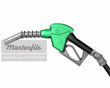 Isolated illustration of a dripping gas pump nozzle