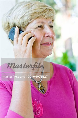 senior woman talking on the cellphone