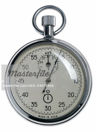 stopwatch. Analog watch that can be immediately stopped and started by pressing a button. Made in USSR