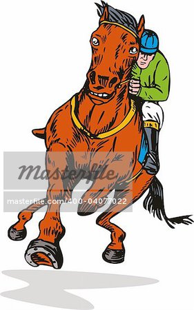 Vector art on the sport of horse racing