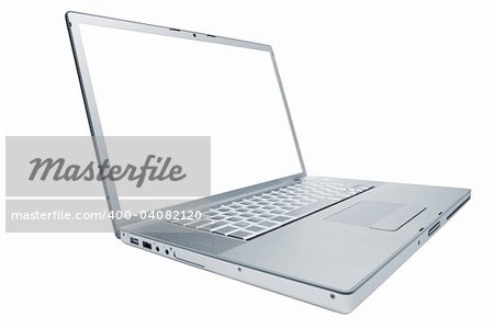 Modern and stylish laptop on a white background