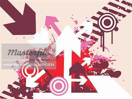 direction of movement vector illustration