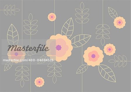 Illustration of flower pattern. Vector